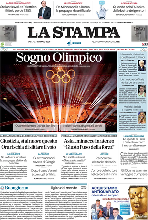 Prima pagina La Stampa di oggi - Quotidiano nazionale