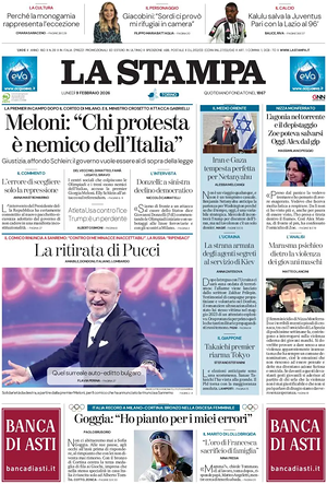 Prima pagina La Stampa di oggi - Quotidiano nazionale