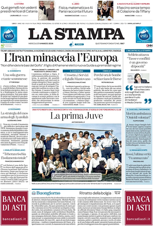 Prima pagina La Stampa di oggi - Quotidiano nazionale