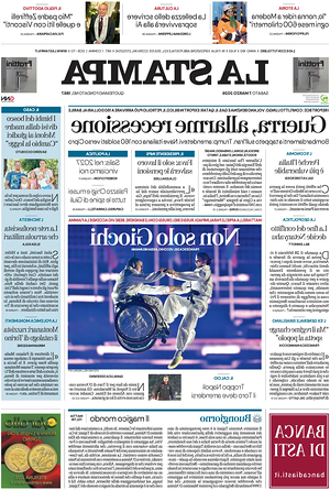 Prima pagina La Stampa di oggi - Quotidiano nazionale