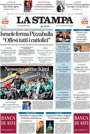 Prima pagina La Stampa di oggi - Quotidiano nazionale