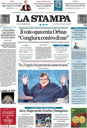 Prima pagina La Stampa di oggi - Quotidiano nazionale