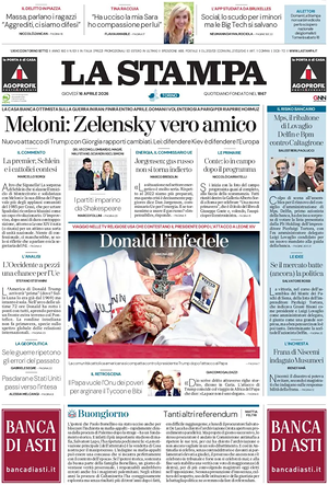Prima pagina La Stampa di oggi - Quotidiano nazionale