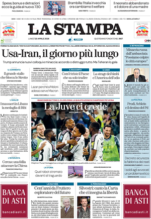 Prima pagina La Stampa di oggi - Quotidiano nazionale