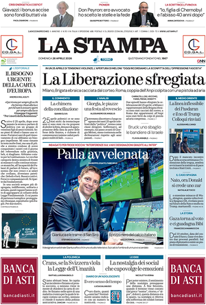 Prima pagina La Stampa di oggi - Quotidiano nazionale