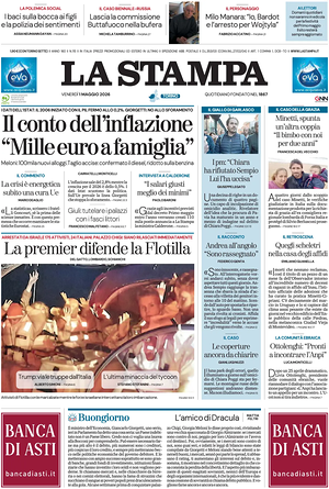 Prima pagina La Stampa di oggi - Quotidiano nazionale