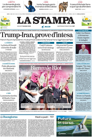 Prima pagina La Stampa di oggi - Quotidiano nazionale