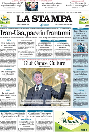 Prima pagina La Stampa di oggi - Quotidiano nazionale