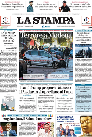 Prima pagina La Stampa di oggi - Quotidiano nazionale