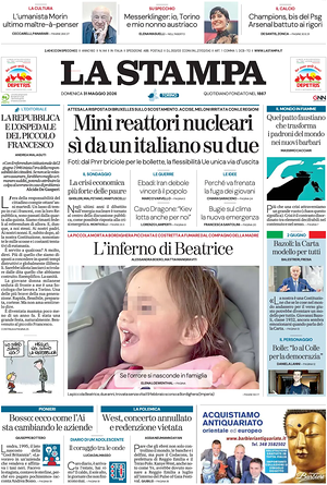 Prima pagina La Stampa di oggi - Quotidiano nazionale