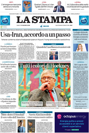 Prima pagina La Stampa di oggi - Quotidiano nazionale