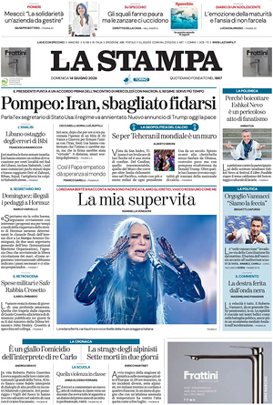 Prima pagina La Stampa di oggi - Quotidiano nazionale