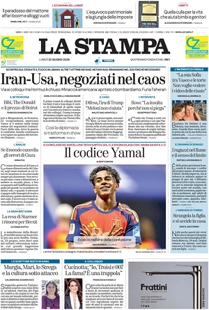 Prima pagina La Stampa di oggi - Quotidiano nazionale