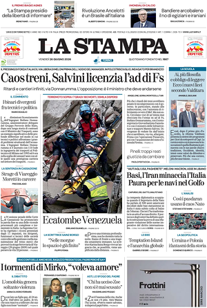 La Stampa prima pagina