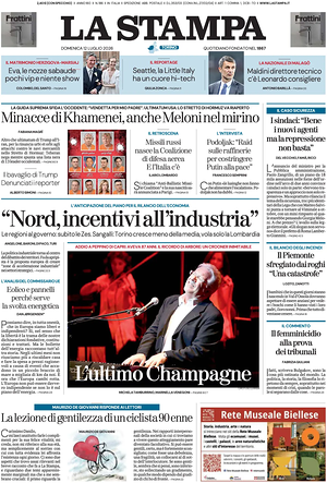 Prima pagina La Stampa di oggi - Quotidiano nazionale