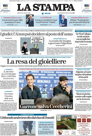 La Stampa prima pagina