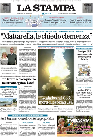La Stampa prima pagina