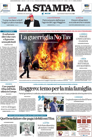 Prima pagina La Stampa di oggi - Quotidiano nazionale