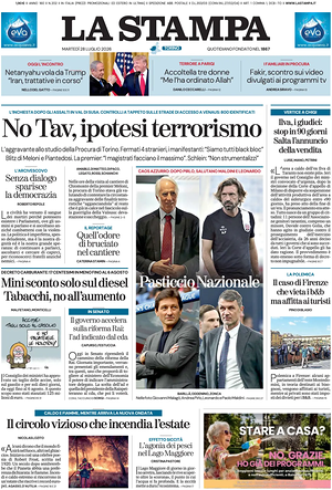 Prima pagina La Stampa di oggi - Quotidiano nazionale