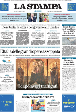 Prima pagina La Stampa di oggi - Quotidiano nazionale