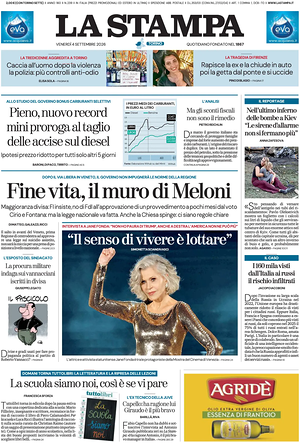 Prima pagina La Stampa di oggi - Quotidiano nazionale