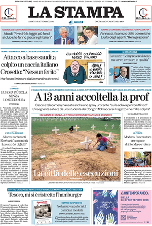 Prima pagina La Stampa di oggi - Quotidiano nazionale