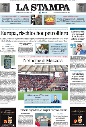 Prima pagina La Stampa di oggi - Quotidiano nazionale