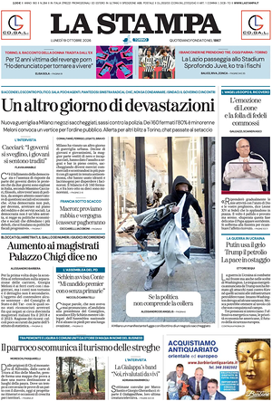 La Stampa prima pagina
