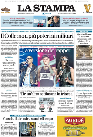 La Stampa prima pagina
