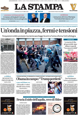 Prima pagina La Stampa di oggi - Quotidiano nazionale
