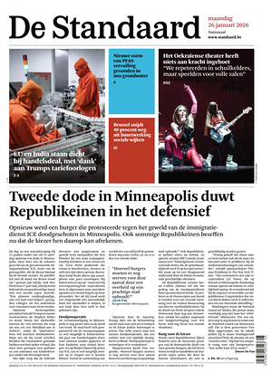 Prima pagina De Standaard di oggi - Quotidiano estero