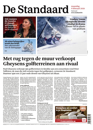 Prima pagina De Standaard di oggi - Quotidiano estero