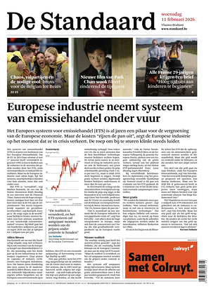 Prima pagina De Standaard di oggi - Quotidiano estero