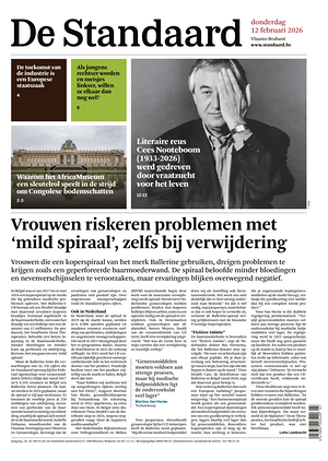 Prima pagina De Standaard di oggi - Quotidiano estero