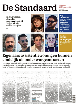 Prima pagina De Standaard di oggi - Quotidiano estero