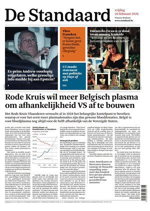 Prima pagina De Standaard di oggi - Quotidiano estero