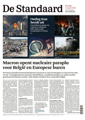 Prima pagina De Standaard di oggi - Quotidiano estero