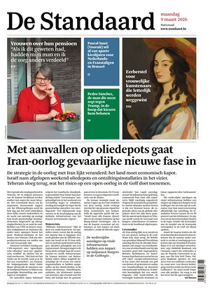 Prima pagina De Standaard di oggi - Quotidiano estero