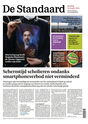 Prima pagina De Standaard di oggi - Quotidiano estero