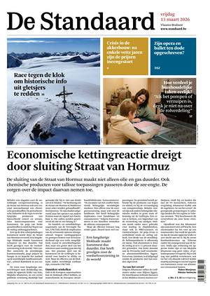 Prima pagina De Standaard di oggi - Quotidiano estero