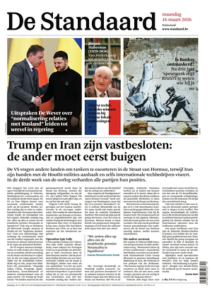 Prima pagina De Standaard di oggi - Quotidiano estero