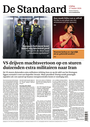 Prima pagina De Standaard di oggi - Quotidiano estero