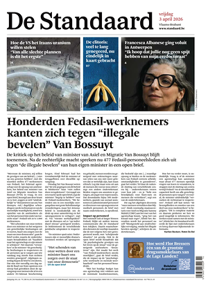 Prima pagina De Standaard di oggi - Quotidiano estero