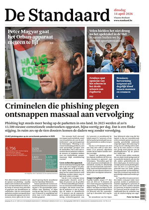 Prima pagina De Standaard di oggi - Quotidiano estero
