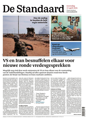 Prima pagina De Standaard di oggi - Quotidiano estero