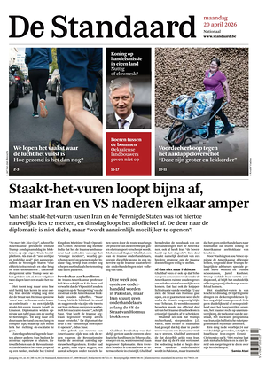 Prima pagina De Standaard di oggi - Quotidiano estero