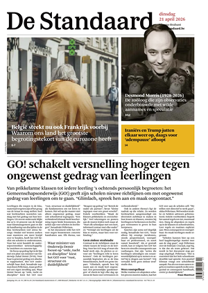 Prima pagina De Standaard di oggi - Quotidiano estero