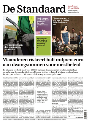 Prima pagina De Standaard di oggi - Quotidiano estero