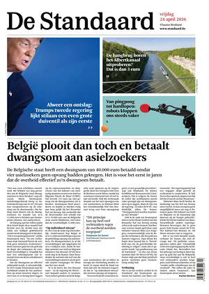 Prima pagina De Standaard di oggi - Quotidiano estero