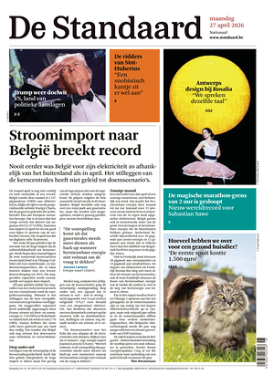 Prima pagina De Standaard di oggi - Quotidiano estero